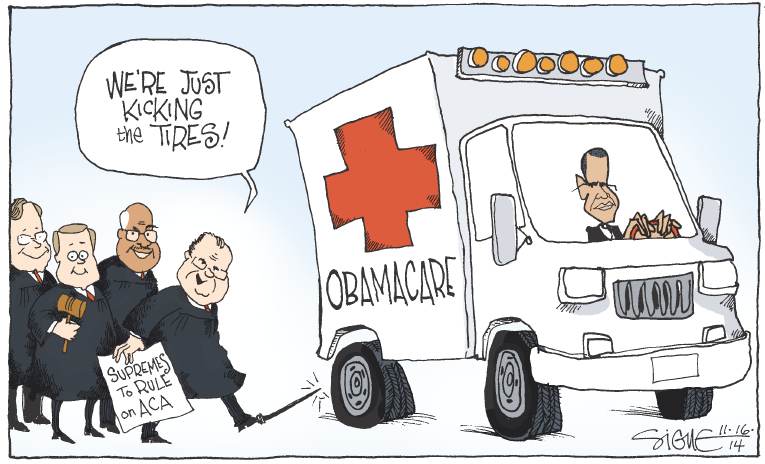 Political/Editorial Cartoon by Signe Wilkinson, Philadelphia Daily News on GOP Targets ObamaCare