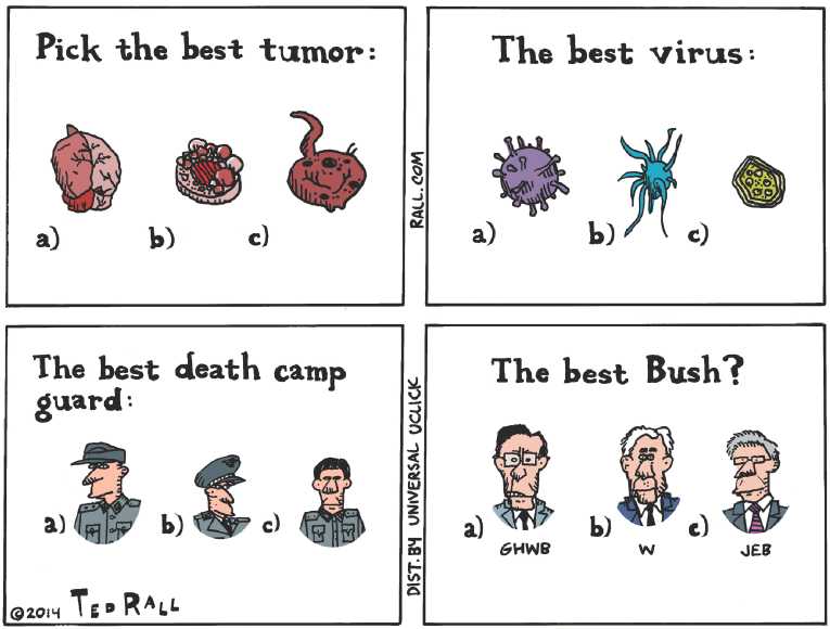 Political/Editorial Cartoon by Ted Rall on Jeb Bush Likely to Run