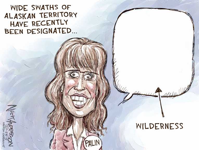 Political/Editorial Cartoon by Nick Anderson, Houston Chronicle on 2016 Presidential Race Underway