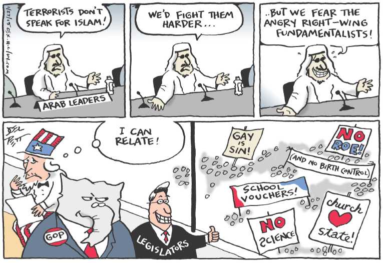 Political/Editorial Cartoon by Joel Pett, Lexington Herald-Leader, CWS/CartoonArts Intl. on War News