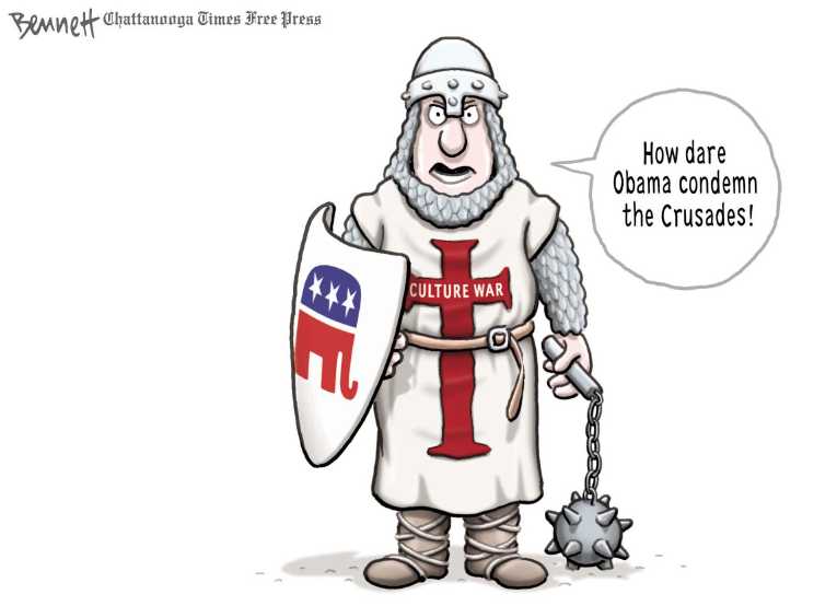 Political/Editorial Cartoon by Clay Bennett, Chattanooga Times Free Press on GOP Increasing Recruiting Efforts