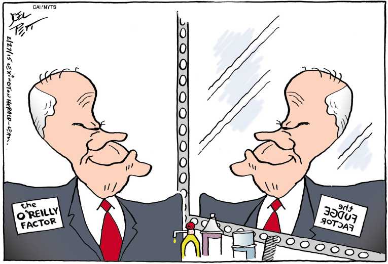 Political/Editorial Cartoon by Joel Pett, Lexington Herald-Leader, CWS/CartoonArts Intl. on Lefties Attack O’Reilly