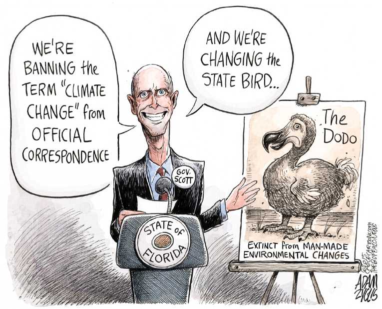 Political/Editorial Cartoon by Adam Zyglis, The Buffalo News on Republicans Deny Climate Change