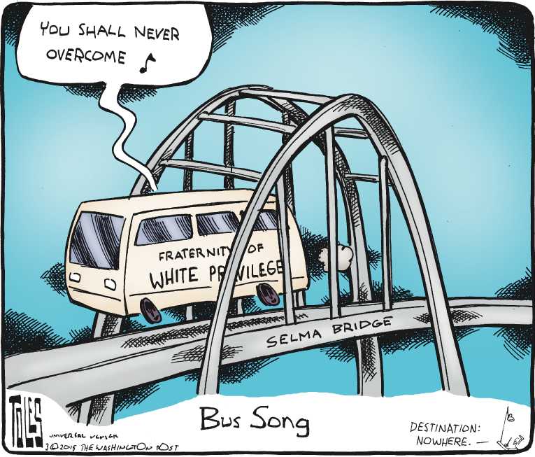 Political/Editorial Cartoon by Tom Toles, Washington Post on Racial Tensions Escalating