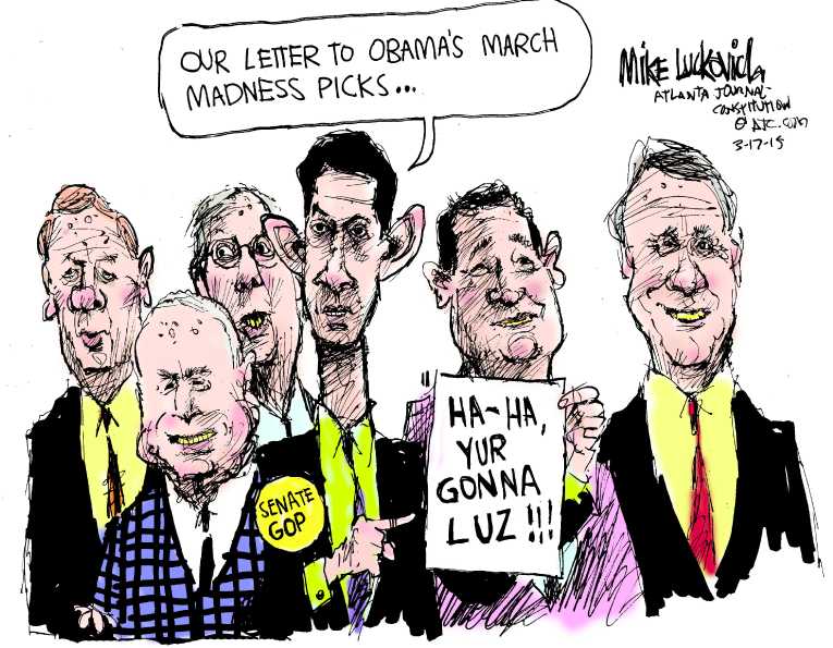 Political/Editorial Cartoon by Mike Luckovich, Atlanta Journal-Constitution on Republicans Go Ballistic