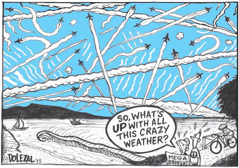 Political/Editorial Cartoon by Jerry Dolezal, Santa Cruz, CA on Planet Celebrates Earth Day