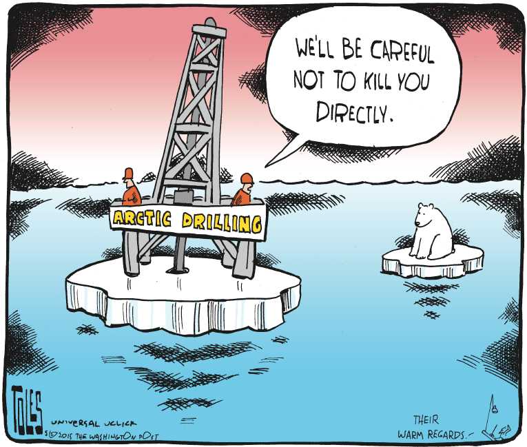 Political/Editorial Cartoon by Tom Toles, Washington Post on Sea Levels Rising