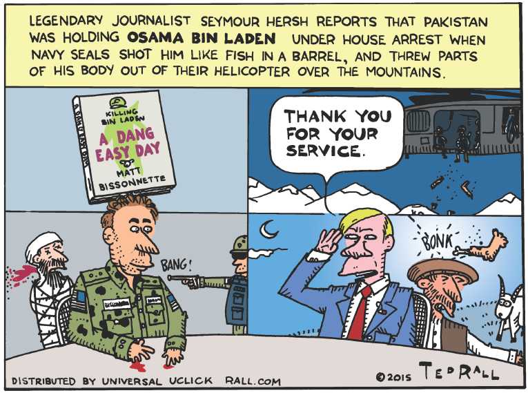 Political/Editorial Cartoon by Ted Rall on War Against Terror Escalates