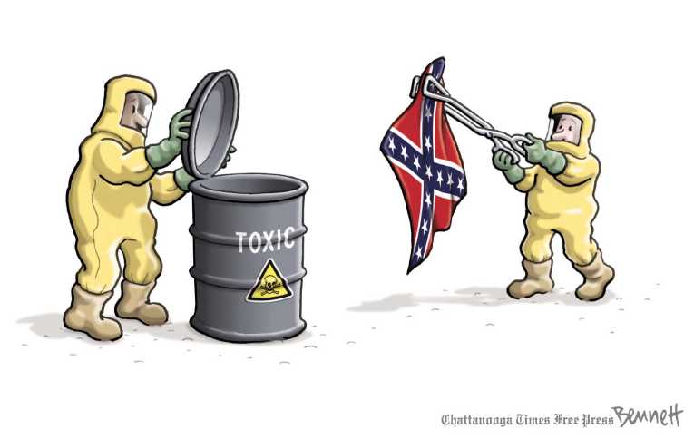 Political/Editorial Cartoon by Clay Bennett, Chattanooga Times Free Press on Southern States Remove Flag