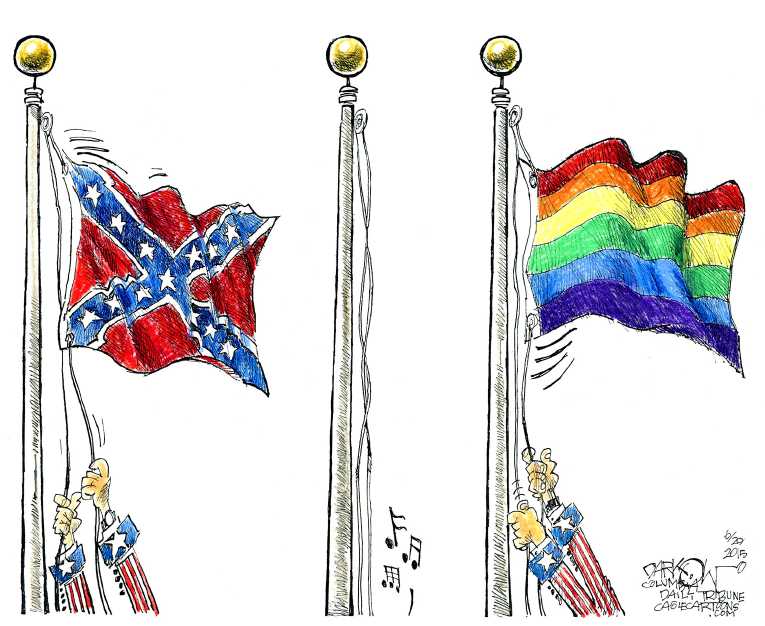 Political/Editorial Cartoon by John Darkow, Columbia Daily Tribune, Missouri on Court Rules for Same-sex Marriage