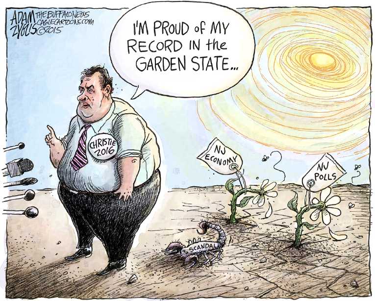 Political/Editorial Cartoon by Adam Zyglis, The Buffalo News on Christie Enters Race