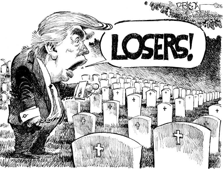 Political/Editorial Cartoon by John Darkow, Columbia Daily Tribune, Missouri on Trump Ridicules McCain