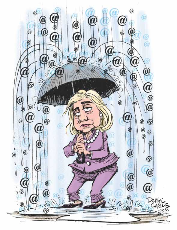 Political/Editorial Cartoon by Daryl Cagle, Cagle Cartoons on Hillary Still on Top