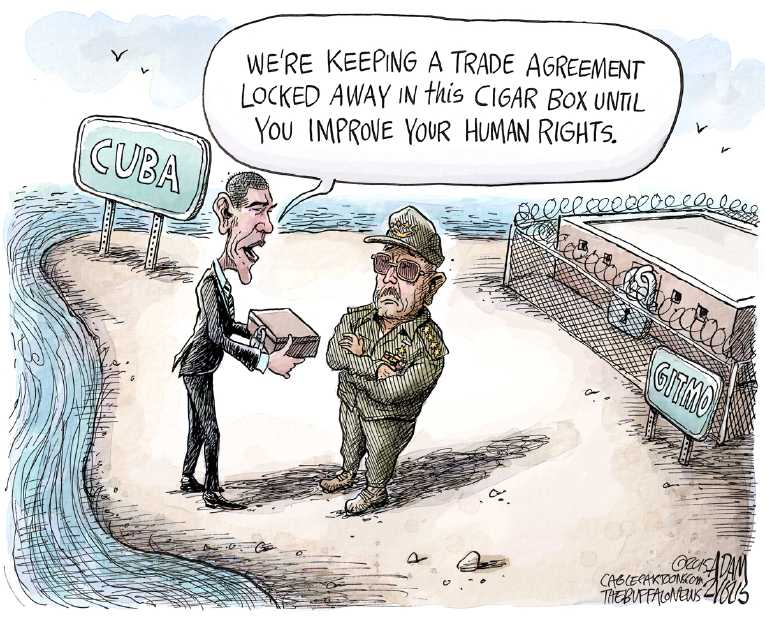 Political/Editorial Cartoon by Matt Davies, Journal News on GOP Promises Fight