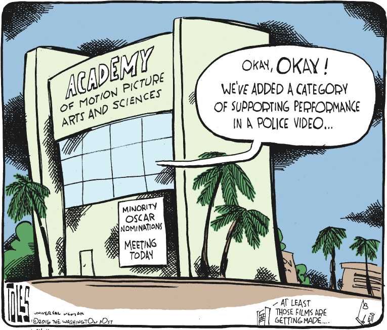 Political/Editorial Cartoon by Tom Toles, Washington Post on Will Smith to Boycott Oscars