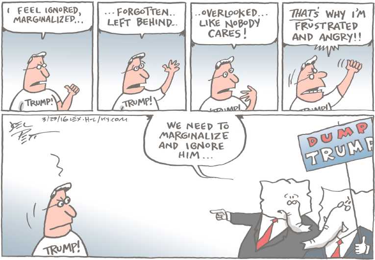 Political/Editorial Cartoon by Joel Pett, Lexington Herald-Leader, CWS/CartoonArts Intl. on Republican Race Growing Nastier