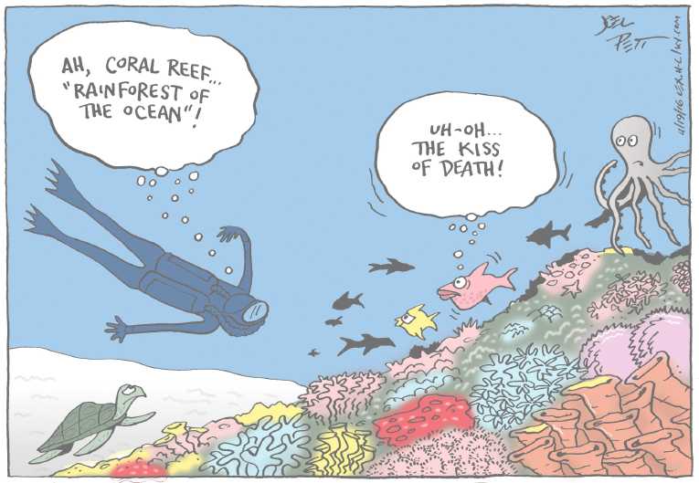 Political/Editorial Cartoon by Joel Pett, Lexington Herald-Leader, CWS/CartoonArts Intl. on Earth Day Celebrated