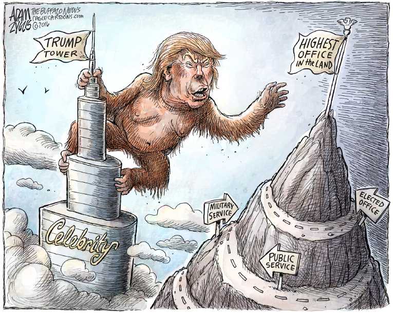 Political/Editorial Cartoon by Adam Zyglis, The Buffalo News on Trump to Be Nominee