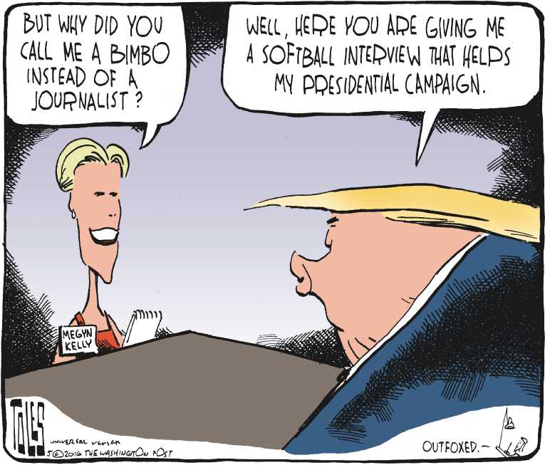 Political/Editorial Cartoon by Tom Toles, Washington Post on Trump Cruising