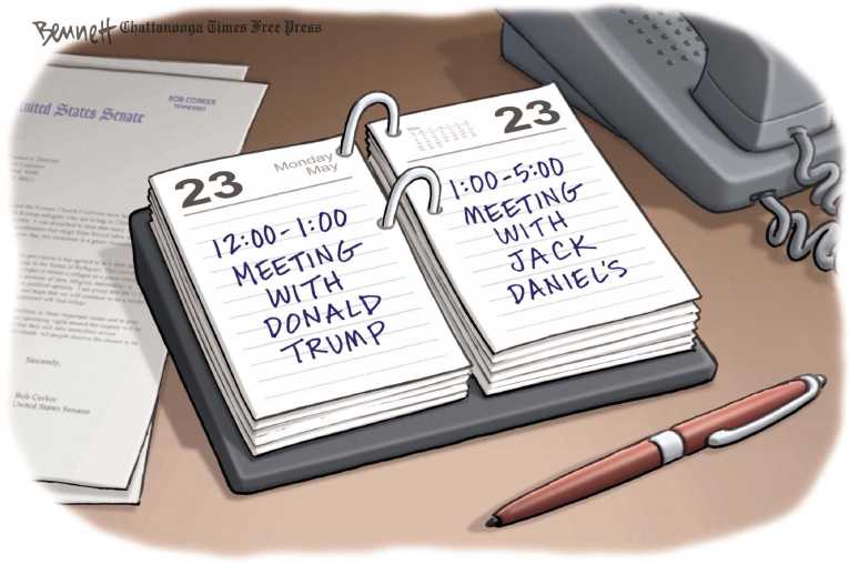 Political/Editorial Cartoon by Clay Bennett, Chattanooga Times Free Press on Trump Cruising