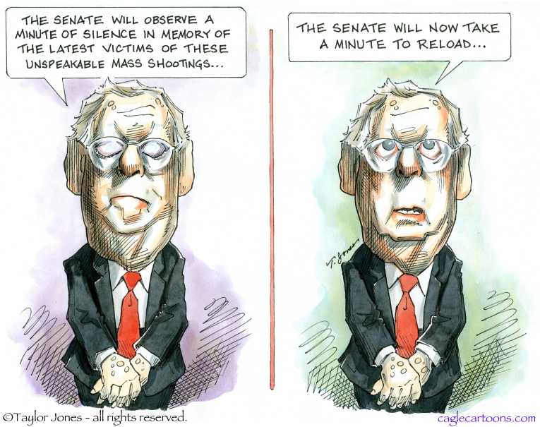 Political/Editorial Cartoon by Taylor Jones, Tribune Media Services on Congress Rejects Gun Bills