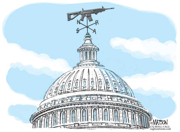 Political/Editorial Cartoon by RJ Matson, Cagle Cartoons on Congress Rejects Gun Bills