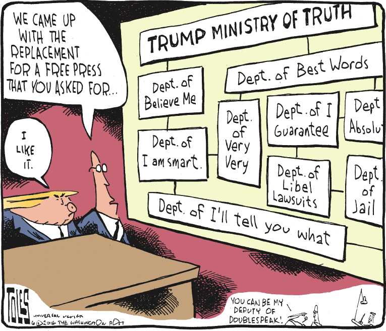 Political/Editorial Cartoon by Tom Toles, Washington Post on Dump Trump Movement Growing