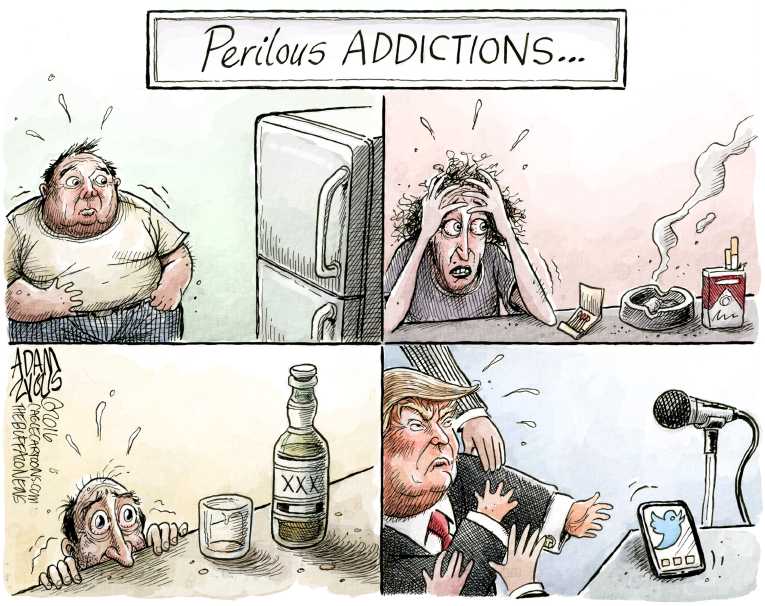 Political/Editorial Cartoon by Adam Zyglis, The Buffalo News on Trump Dominates Headlines