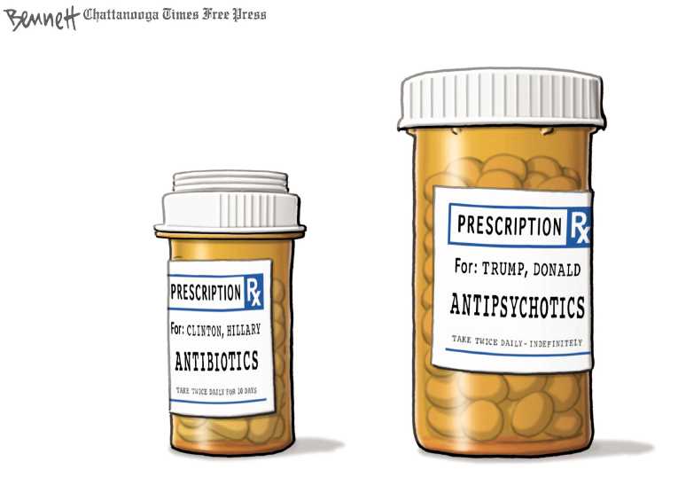 Political/Editorial Cartoon by Clay Bennett, Chattanooga Times Free Press on Race Grows Even Tighter