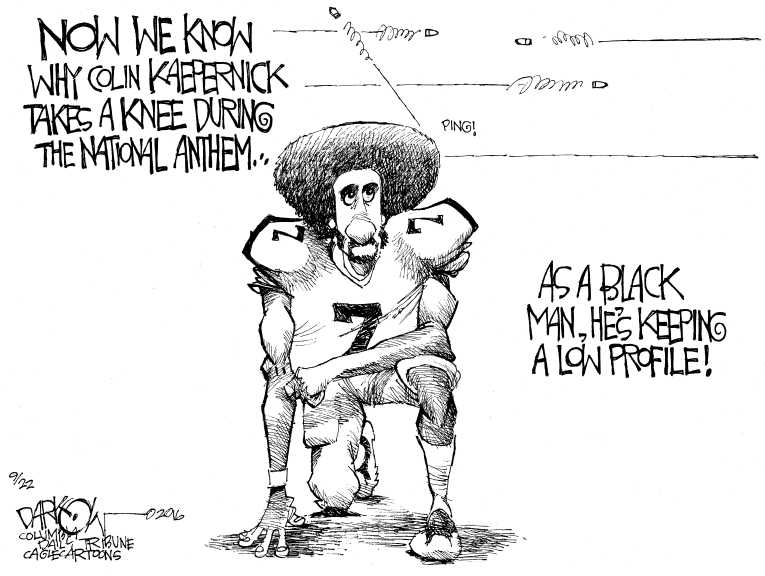 Political/Editorial Cartoon by John Darkow, Columbia Daily Tribune, Missouri on Police Kill Unarmed Black Man