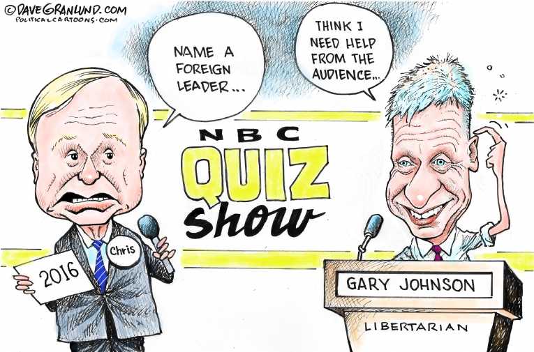 Political/Editorial Cartoon by Dave Granlund on Libertarian Hopeful Gets His Chance