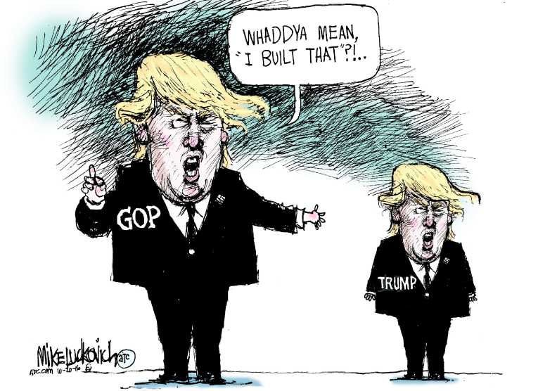 Political/Editorial Cartoon by Mike Luckovich, Atlanta Journal-Constitution on Race Too Close to  Call