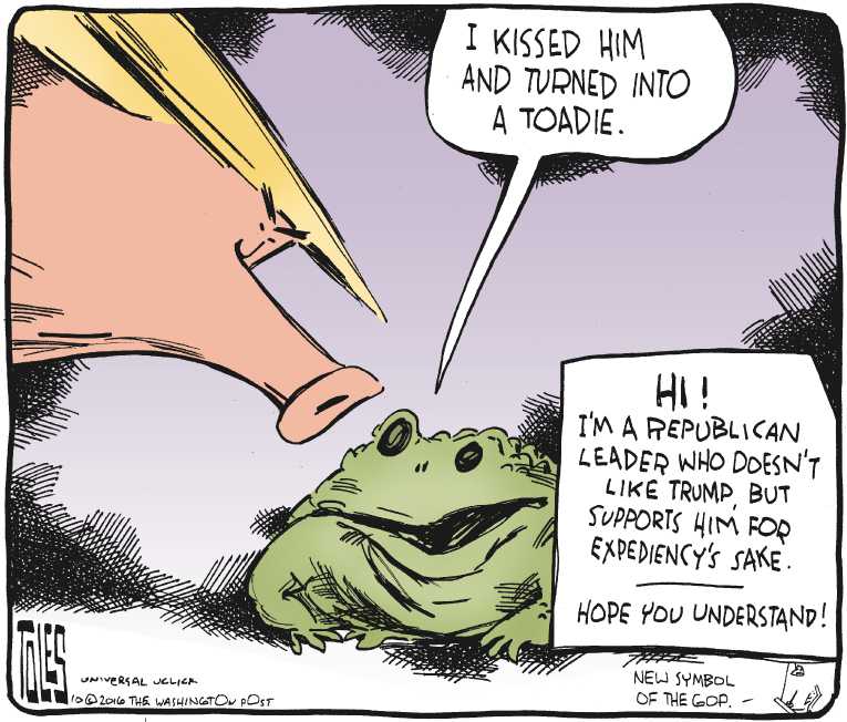 Political/Editorial Cartoon by Tom Toles, Washington Post on Race Too Close to  Call