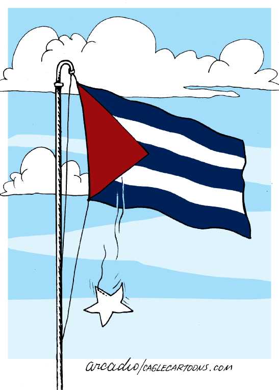 Political/Editorial Cartoon by Arcadio Esquivel, La Nacion, Costa Rica; La Prensa, Panama on Fidel Castro Dead