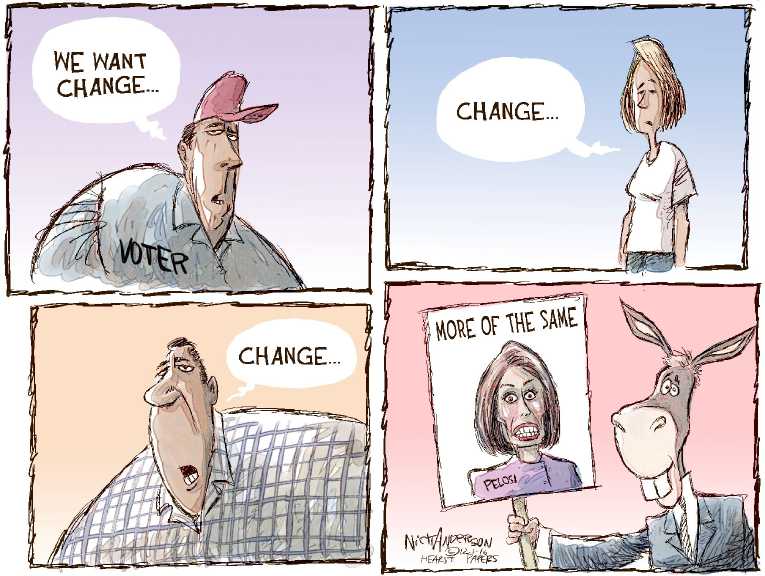 Political/Editorial Cartoon by Nick Anderson, Houston Chronicle on Democrats Attempting to Regroup
