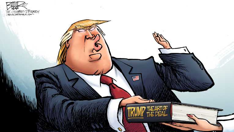 Political/Editorial Cartoon by Nate Beeler, Washington Examiner on Trump Proud