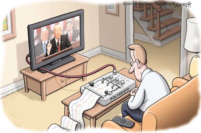 Political/Editorial Cartoon by Clay Bennett, Chattanooga Times Free Press on High Grades for President