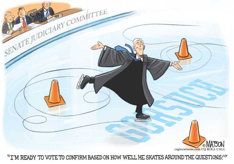 Political/Editorial Cartoon by RJ Matson, Cagle Cartoons on Gorsuch Says Little