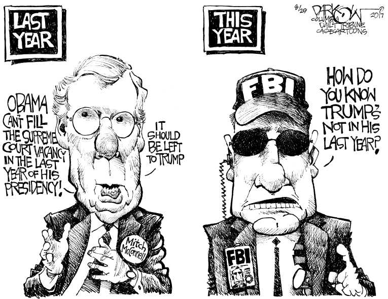 Political/Editorial Cartoon by John Darkow, Columbia Daily Tribune, Missouri on Gorsuch Says Little