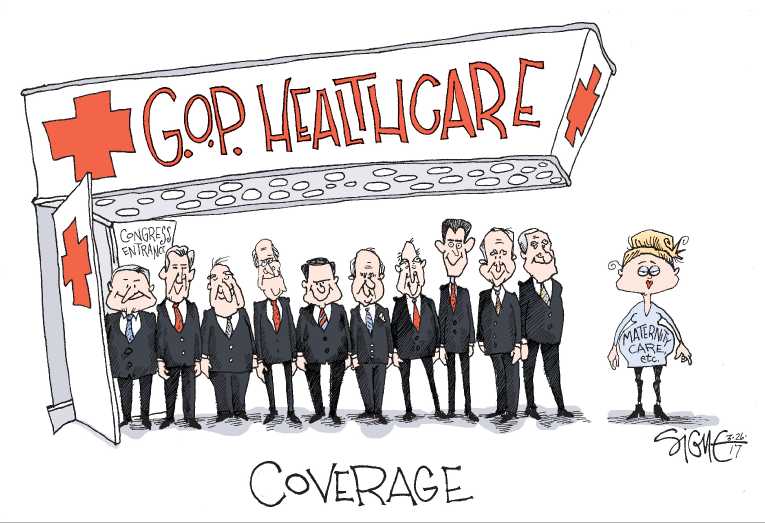 Political/Editorial Cartoon by Signe Wilkinson, Philadelphia Daily News on ObamaCare Survives Intact