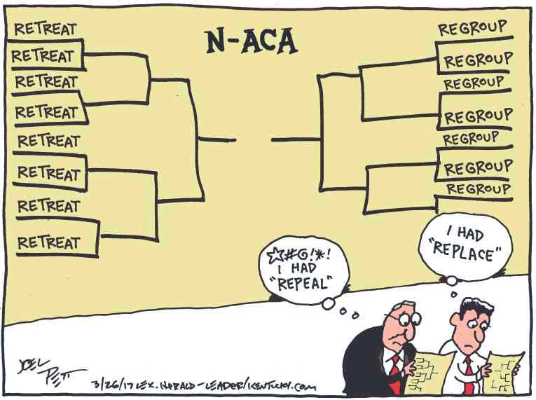 Political/Editorial Cartoon by Joel Pett, Lexington Herald-Leader, CWS/CartoonArts Intl. on ObamaCare Survives Intact