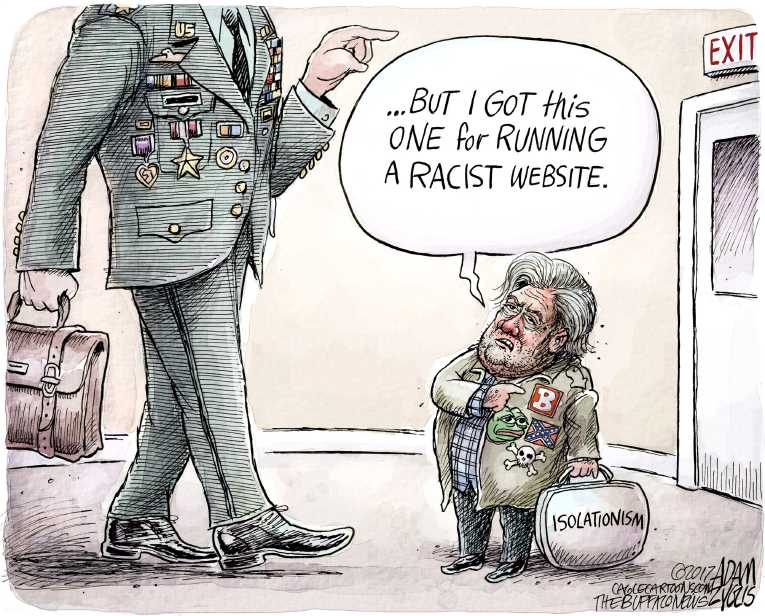Political/Editorial Cartoon by Adam Zyglis, The Buffalo News on Trump Staff Shaken Up