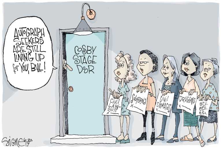 Political/Editorial Cartoon by Signe Wilkinson, Philadelphia Daily News on Well-Hung Jury Deadlocked