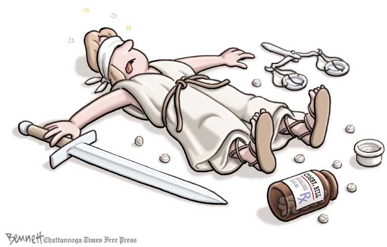 Political/Editorial Cartoon by Clay Bennett, Chattanooga Times Free Press on Well-Hung Jury Deadlocked