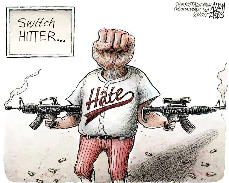 Political/Editorial Cartoon by Adam Zyglis, The Buffalo News on Shooter Targets Republicans
