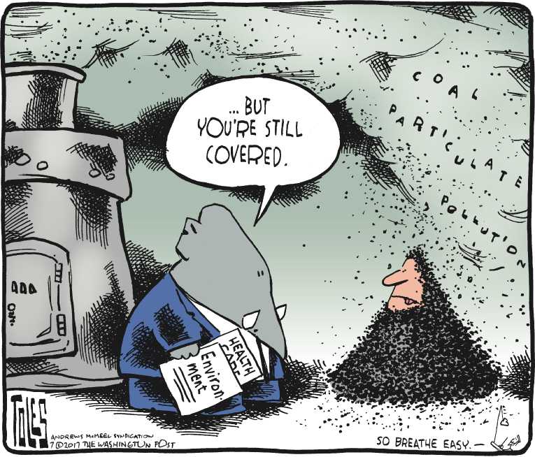 Political/Editorial Cartoon by Tom Toles, Washington Post on Senate Health Bill Stalled