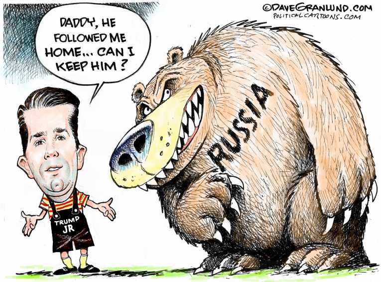 Political/Editorial Cartoon by Dave Granlund on Campaign Secretly Met Russians