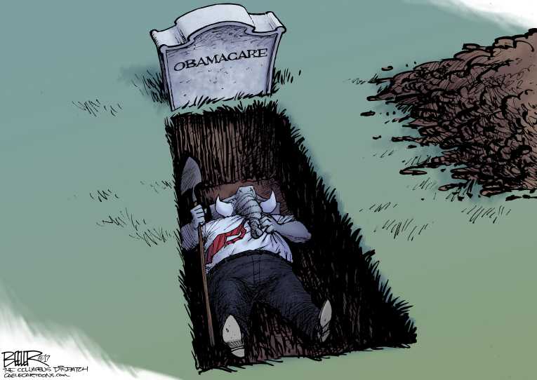 Political/Editorial Cartoon by Nate Beeler, Washington Examiner on GOP Reeling
