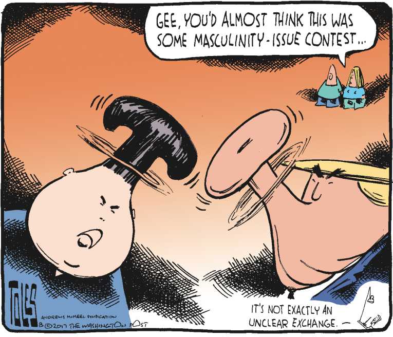 Political/Editorial Cartoon by Tom Toles, Washington Post on Leaders Discuss Options