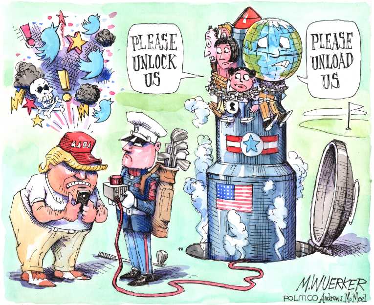 Political/Editorial Cartoon by Matt Wuerker, Politico on Leaders Discuss Options